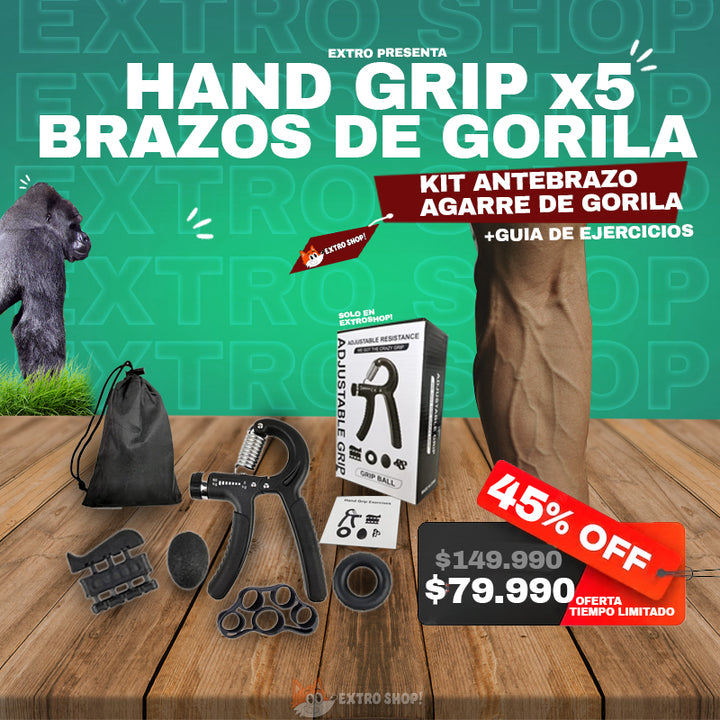 🔥 Set x5 Hand Grip 🔥 + GUIA DE EJERCICIOS💪|| BRAZOS DE GORILA 🦍 || OFERTA ✅